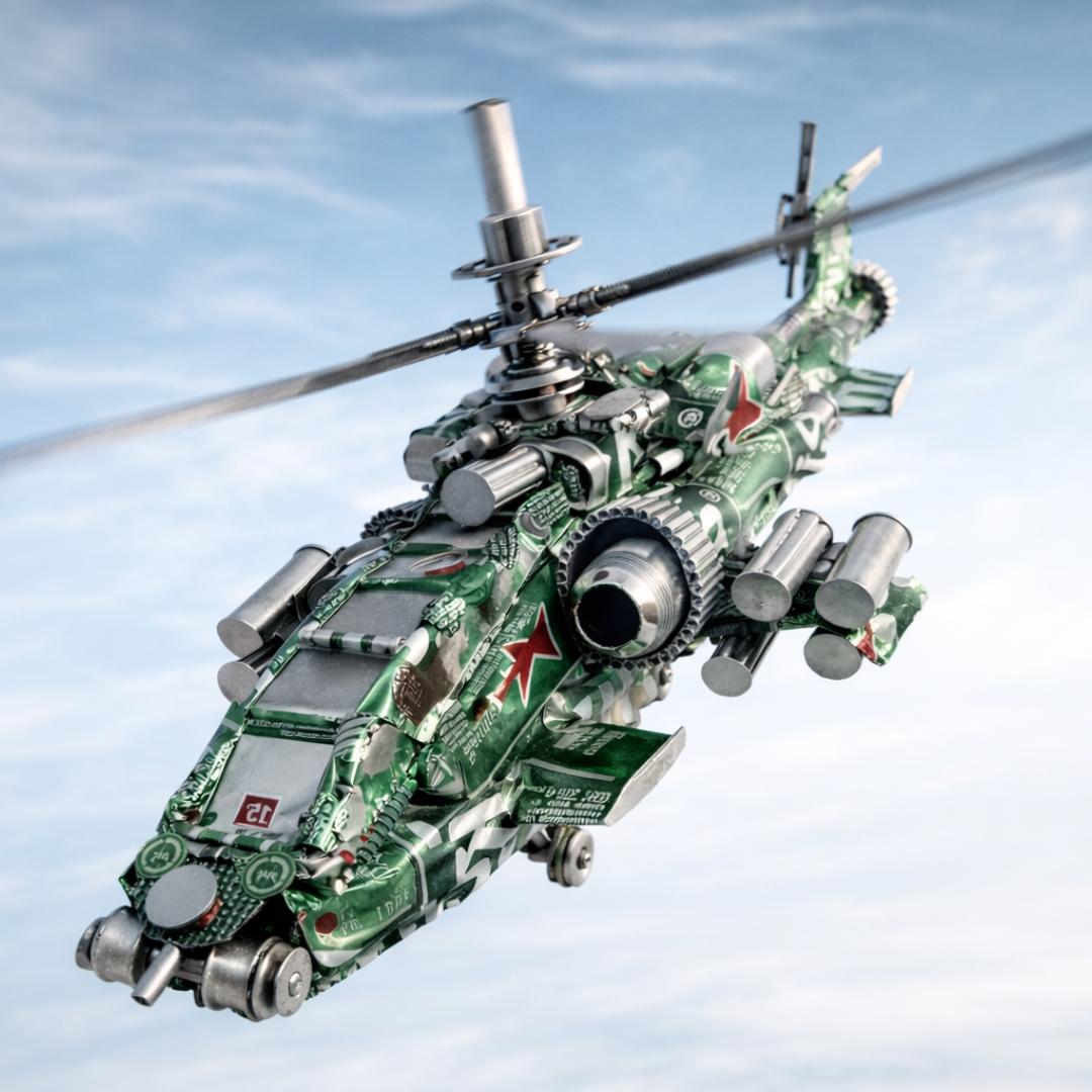 Helicóptero reciclado — Producción limitada